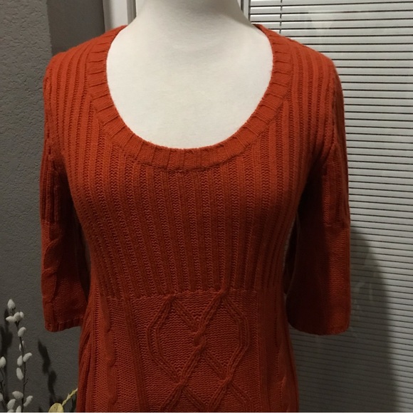 PINK ROSÉ Rust Color Sweater Dress - Picture 2 of 11